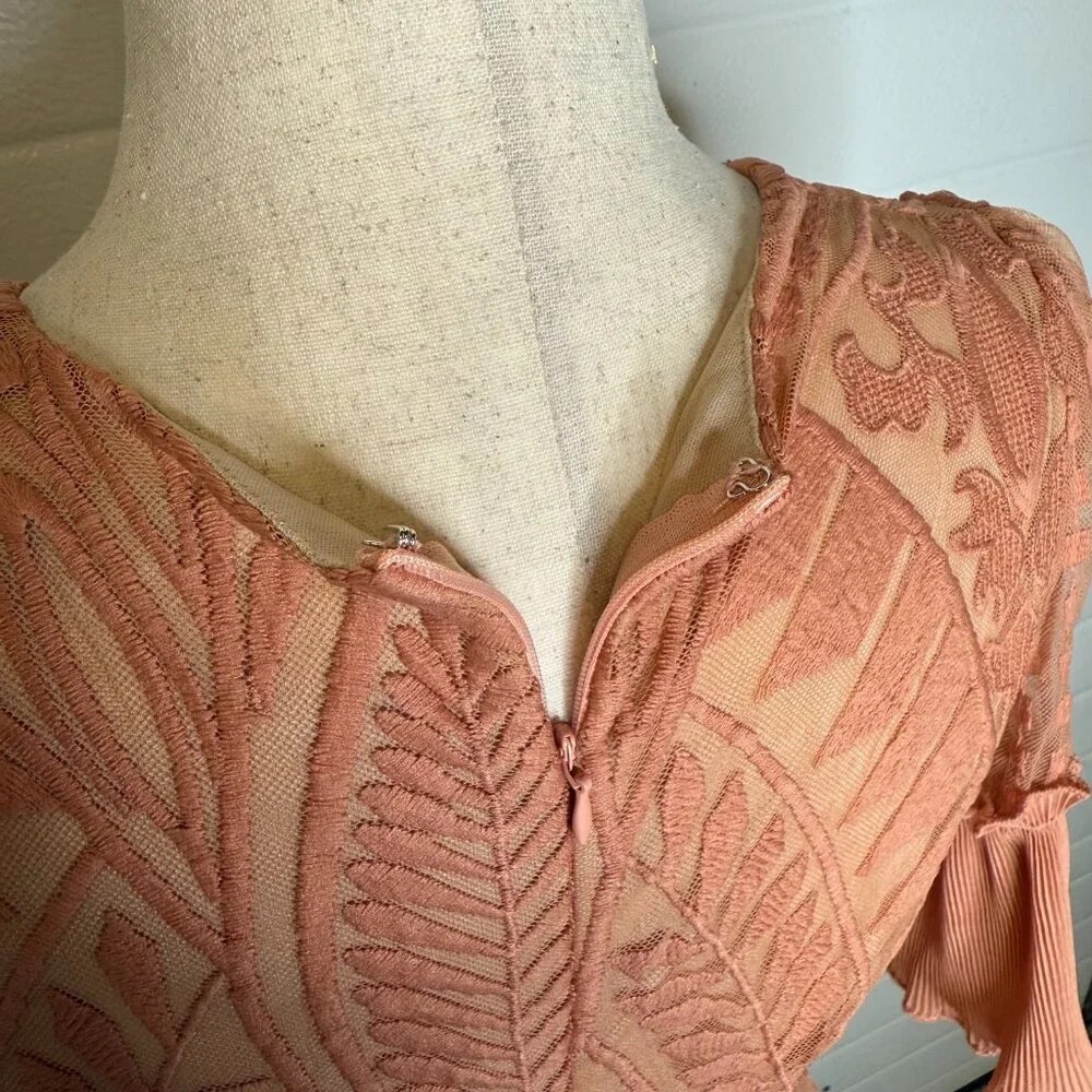 The Clothing Company Beige Lace Ruffle Mini Dress - Picture 5 of 6